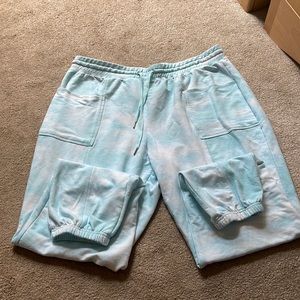 blue tye dye joggers